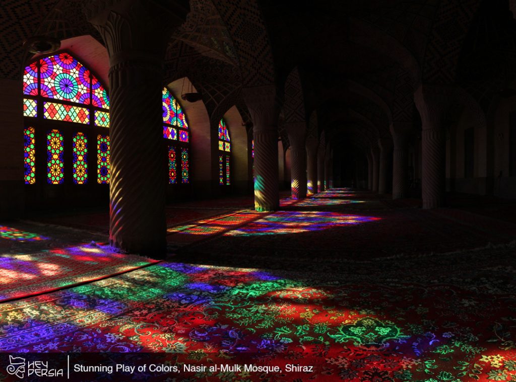 Stunning Play of Colors in Nasir al-Mulk Mosque in Shiraz