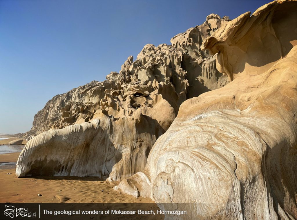 The geological wonders of Mokassar Beach
