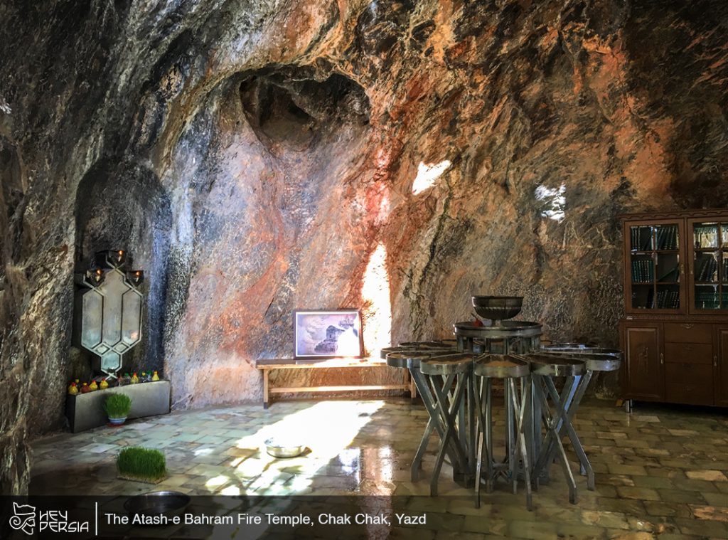 Natural Cave and Legend in Chak Chak Village in Iran