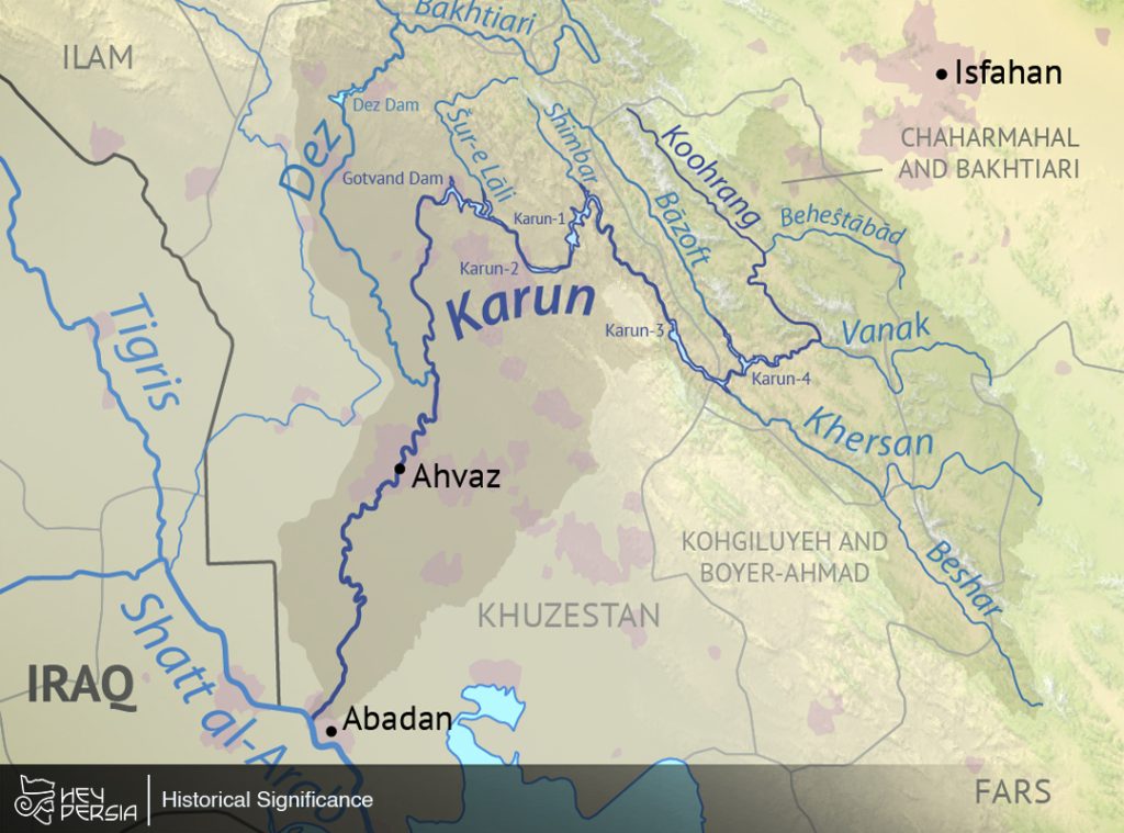 Geographical Features of Iran's Karun River