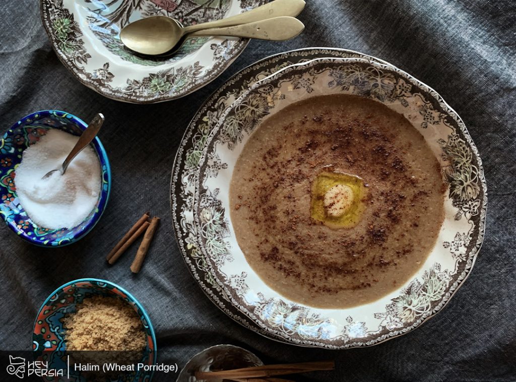 Halim (Wheat Porridge) of Iranian Breakfasts