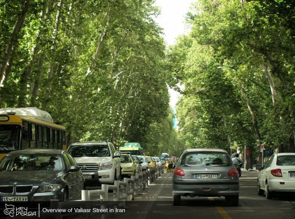 Valiasr Street in Iran