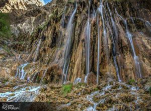 The Margoon Waterfall In Iran