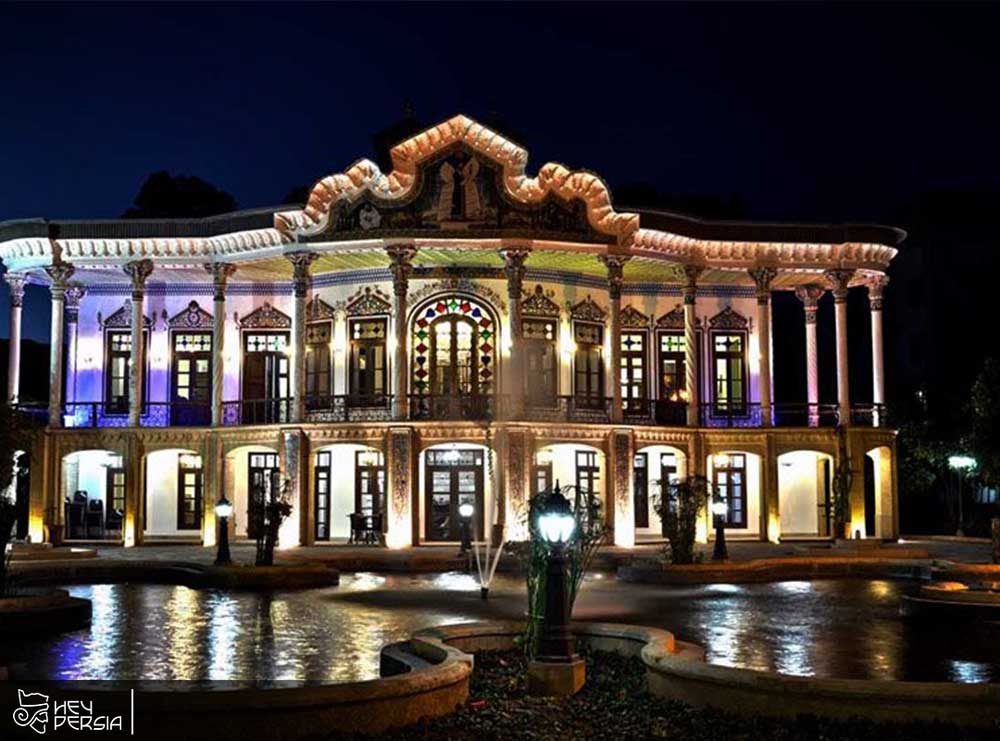 The garden of Shapuri House in Shiraz